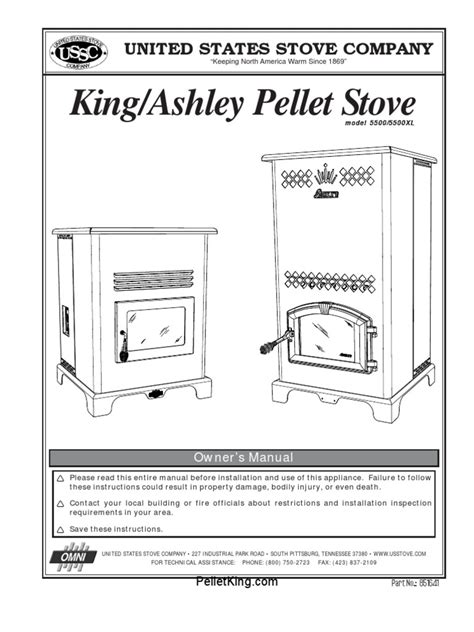 Use and Care <b>Manual</b> - US <b>Stove</b> Company Wood <b>Stoves</b>. . King pellet stove manual